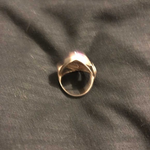 Sterling silver purple turquoise ring - Picture 2 of 3